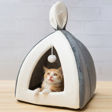 Rabbit Ear Plush Pet Bed