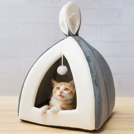 Rabbit Ear Plush Pet Bed